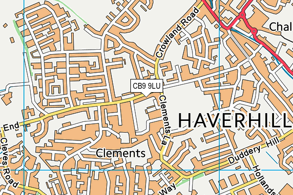 CB9 9LU map - OS VectorMap District (Ordnance Survey)