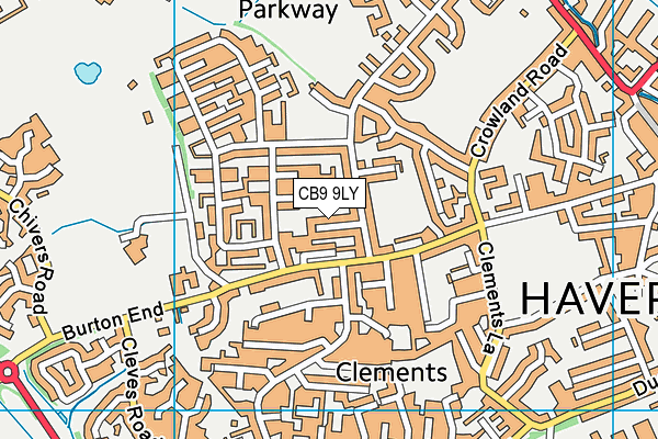 CB9 9LY map - OS VectorMap District (Ordnance Survey)