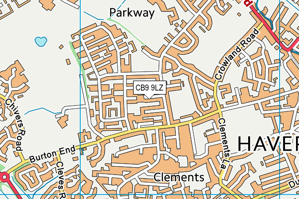 CB9 9LZ map - OS VectorMap District (Ordnance Survey)