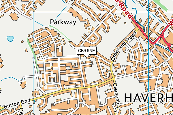 CB9 9NE map - OS VectorMap District (Ordnance Survey)