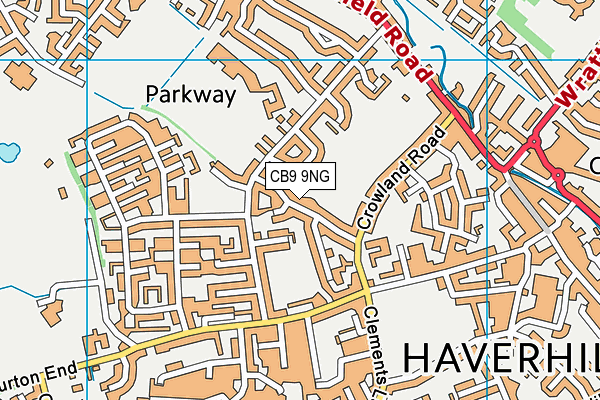 CB9 9NG map - OS VectorMap District (Ordnance Survey)