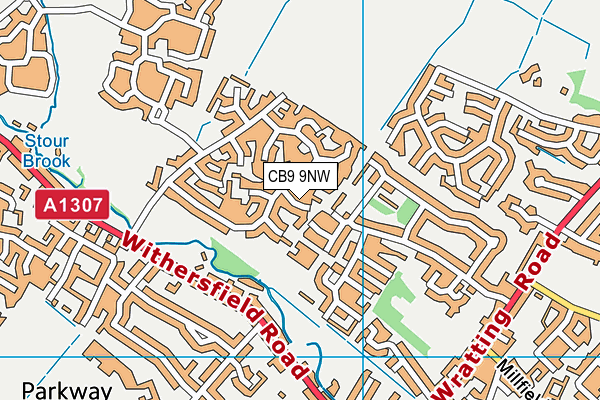 CB9 9NW map - OS VectorMap District (Ordnance Survey)