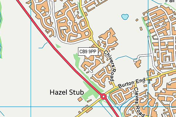 CB9 9PP map - OS VectorMap District (Ordnance Survey)