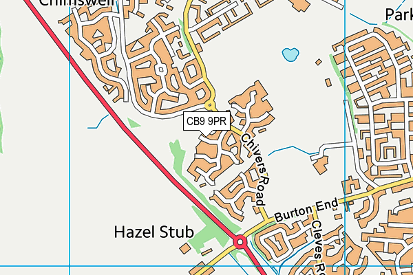 CB9 9PR map - OS VectorMap District (Ordnance Survey)