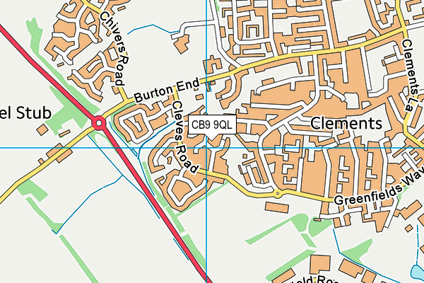 CB9 9QL map - OS VectorMap District (Ordnance Survey)