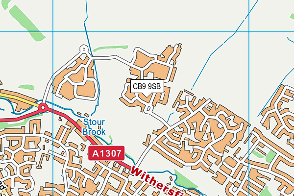 CB9 9SB map - OS VectorMap District (Ordnance Survey)