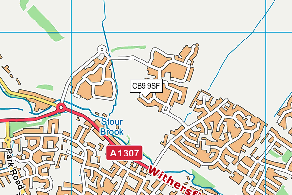 CB9 9SF map - OS VectorMap District (Ordnance Survey)