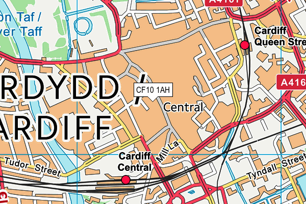 CF10 1AH map - OS VectorMap District (Ordnance Survey)