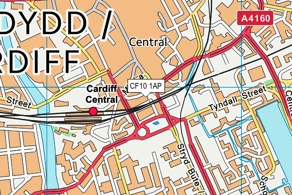 CF10 1AP map - OS VectorMap District (Ordnance Survey)