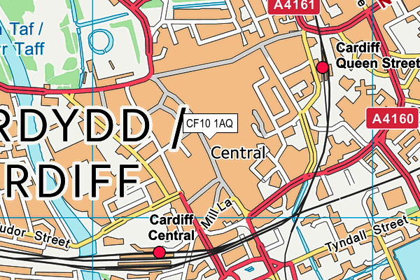 CF10 1AQ map - OS VectorMap District (Ordnance Survey)