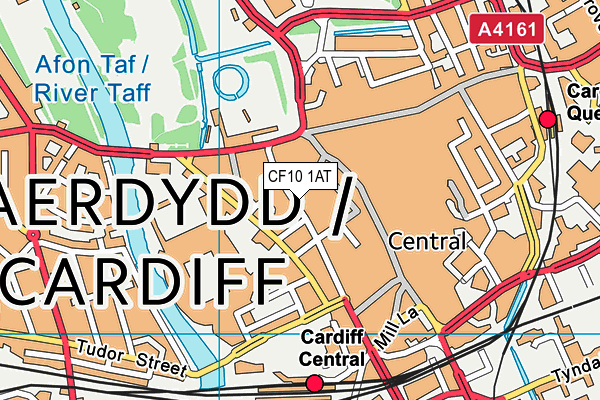 CF10 1AT map - OS VectorMap District (Ordnance Survey)