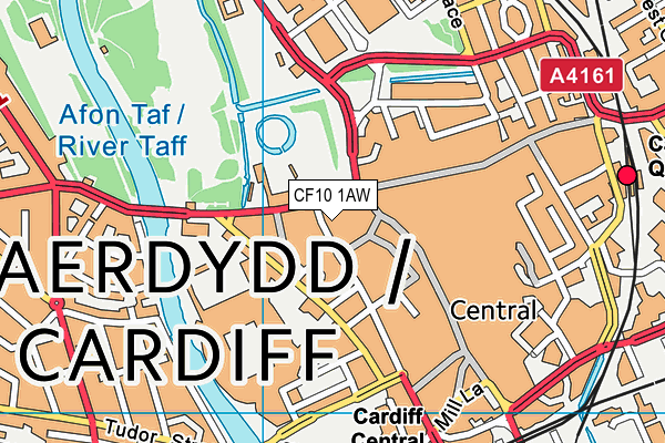 CF10 1AW map - OS VectorMap District (Ordnance Survey)