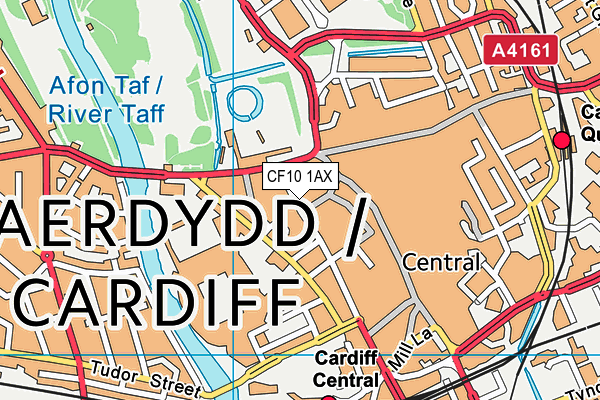 CF10 1AX map - OS VectorMap District (Ordnance Survey)