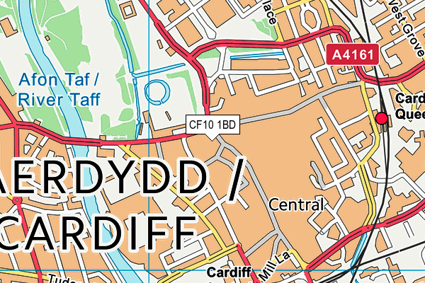 CF10 1BD map - OS VectorMap District (Ordnance Survey)