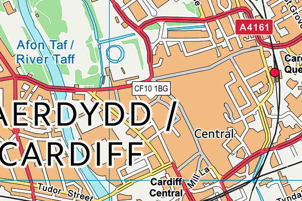 CF10 1BG map - OS VectorMap District (Ordnance Survey)