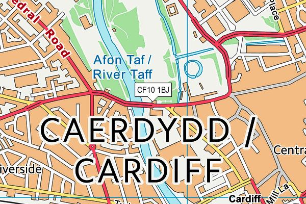 CF10 1BJ map - OS VectorMap District (Ordnance Survey)