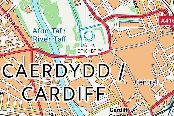 CF10 1BT map - OS VectorMap District (Ordnance Survey)