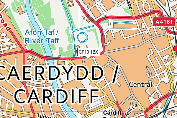 CF10 1BX map - OS VectorMap District (Ordnance Survey)