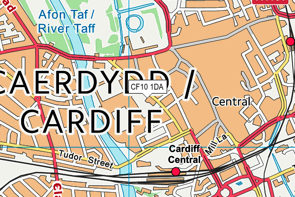 CF10 1DA map - OS VectorMap District (Ordnance Survey)