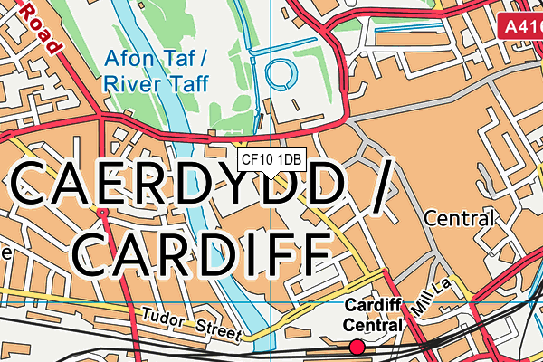 CF10 1DB map - OS VectorMap District (Ordnance Survey)