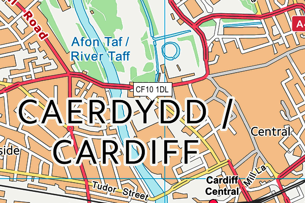 CF10 1DL map - OS VectorMap District (Ordnance Survey)