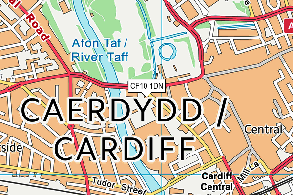 CF10 1DN map - OS VectorMap District (Ordnance Survey)