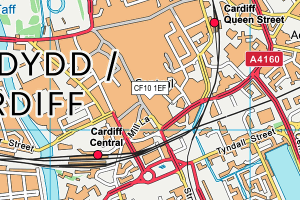 CF10 1EF map - OS VectorMap District (Ordnance Survey)