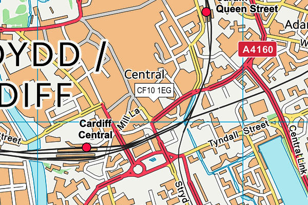 CF10 1EG map - OS VectorMap District (Ordnance Survey)