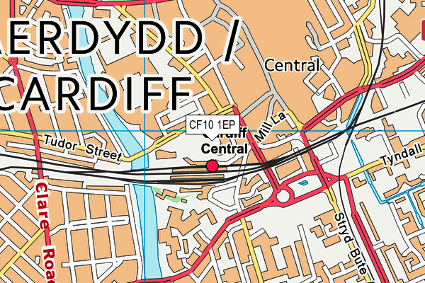 CF10 1EP map - OS VectorMap District (Ordnance Survey)