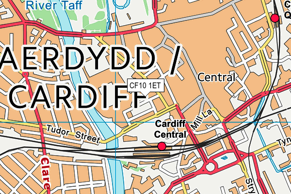 CF10 1ET map - OS VectorMap District (Ordnance Survey)