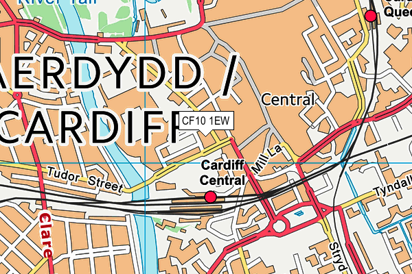 CF10 1EW map - OS VectorMap District (Ordnance Survey)