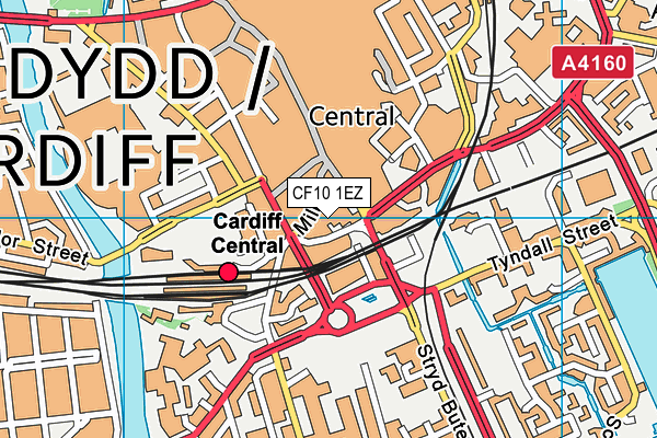 CF10 1EZ map - OS VectorMap District (Ordnance Survey)