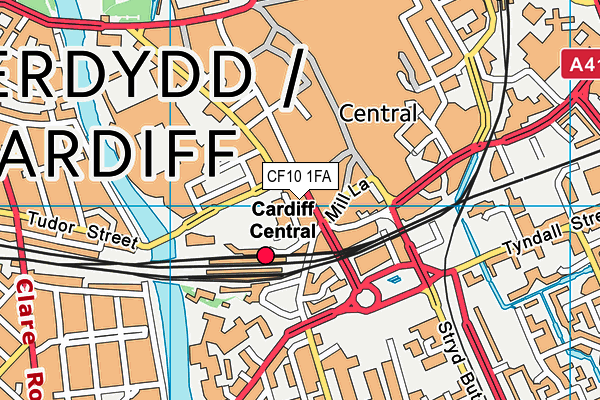 CF10 1FA map - OS VectorMap District (Ordnance Survey)