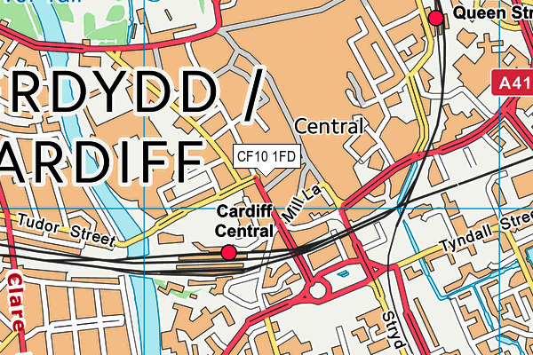 CF10 1FD map - OS VectorMap District (Ordnance Survey)