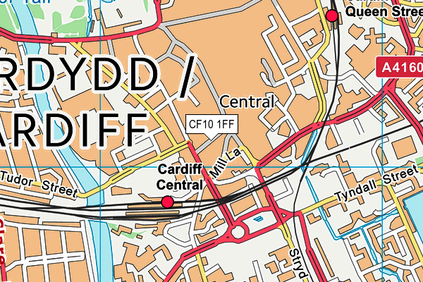 CF10 1FF map - OS VectorMap District (Ordnance Survey)