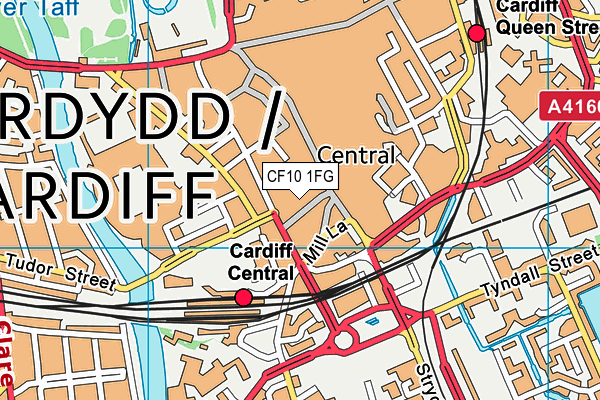 CF10 1FG map - OS VectorMap District (Ordnance Survey)