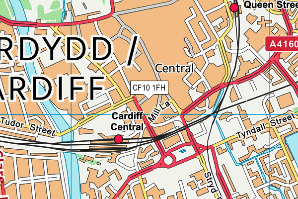 CF10 1FH map - OS VectorMap District (Ordnance Survey)