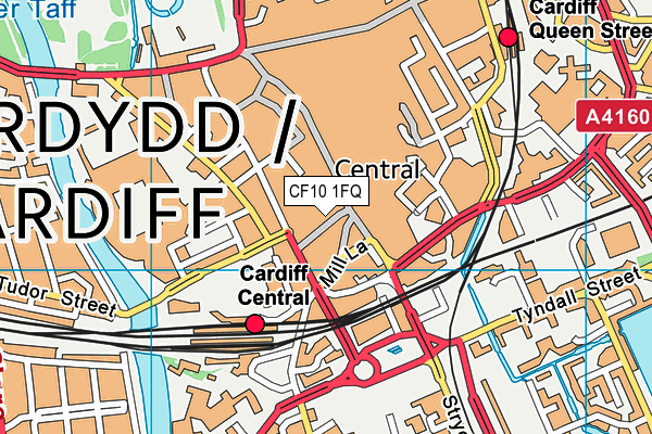 CF10 1FQ map - OS VectorMap District (Ordnance Survey)