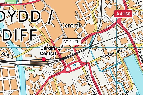 CF10 1GH map - OS VectorMap District (Ordnance Survey)