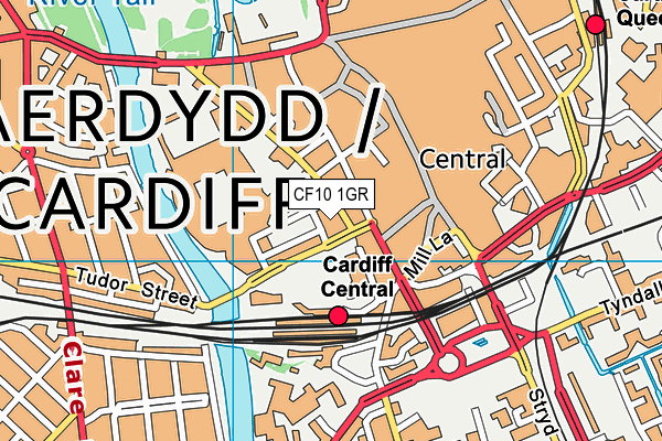 CF10 1GR map - OS VectorMap District (Ordnance Survey)