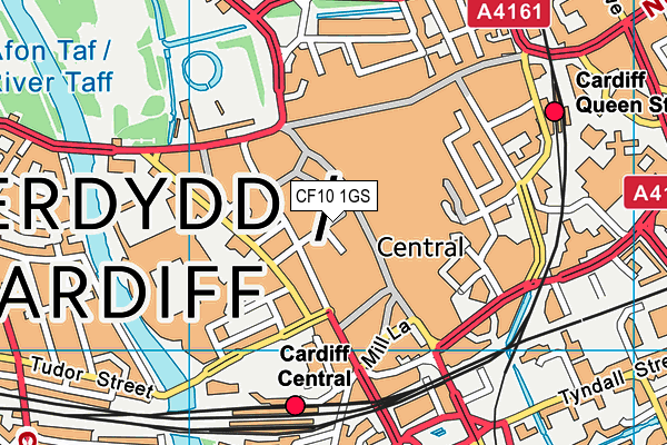 CF10 1GS map - OS VectorMap District (Ordnance Survey)