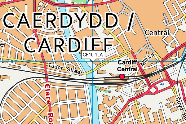 CF10 1LA map - OS VectorMap District (Ordnance Survey)