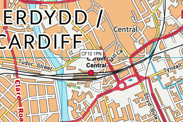 CF10 1PN map - OS VectorMap District (Ordnance Survey)