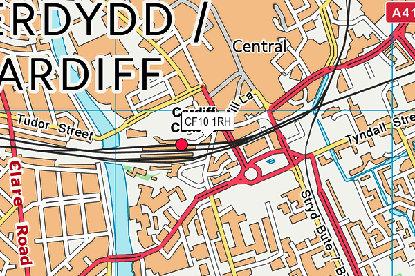 CF10 1RH map - OS VectorMap District (Ordnance Survey)