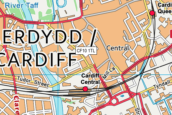 CF10 1TL map - OS VectorMap District (Ordnance Survey)