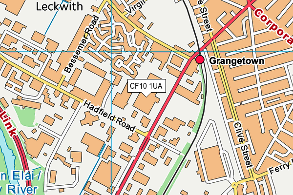 CF10 1UA map - OS VectorMap District (Ordnance Survey)