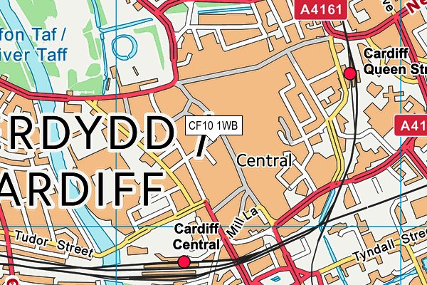 CF10 1WB map - OS VectorMap District (Ordnance Survey)