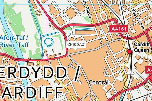 CF10 2AQ map - OS VectorMap District (Ordnance Survey)