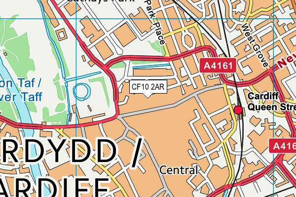 CF10 2AR map - OS VectorMap District (Ordnance Survey)