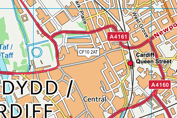 CF10 2AT map - OS VectorMap District (Ordnance Survey)